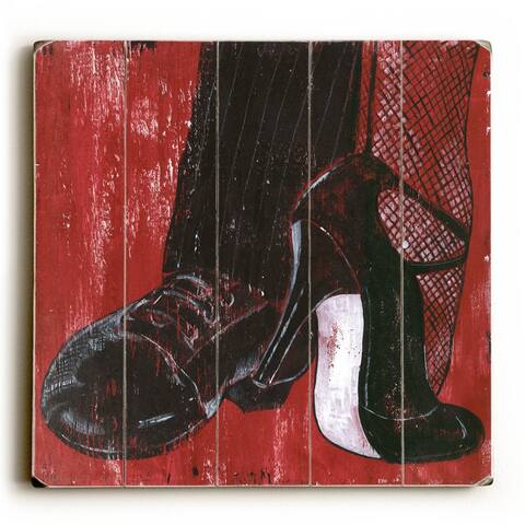 Dancing Shoes - Planked Wood Wall Decor by Debbie DeWitt