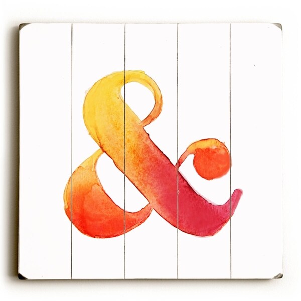 Ampersand - Planked Wood Wall Decor by Carly Martin