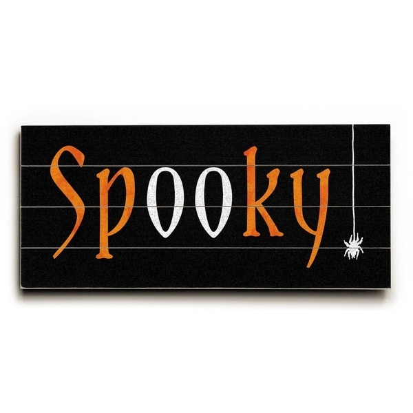 Spooky - Planked Wood Wall Decor by Elyse DeNeige