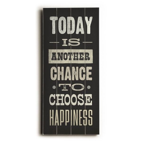 Choose Happiness - Planked Wood Wall Decor by Cory Steffen