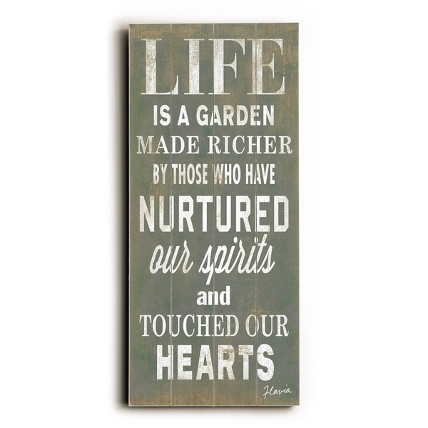 Life is a Garden - Planked Wood Wall Decor by FLAVIA