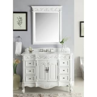 Antique Bathroom Furniture Find Great Deals Ping At 48 Benton Collection Beckham Antique White Bathroom Vanity Mirror