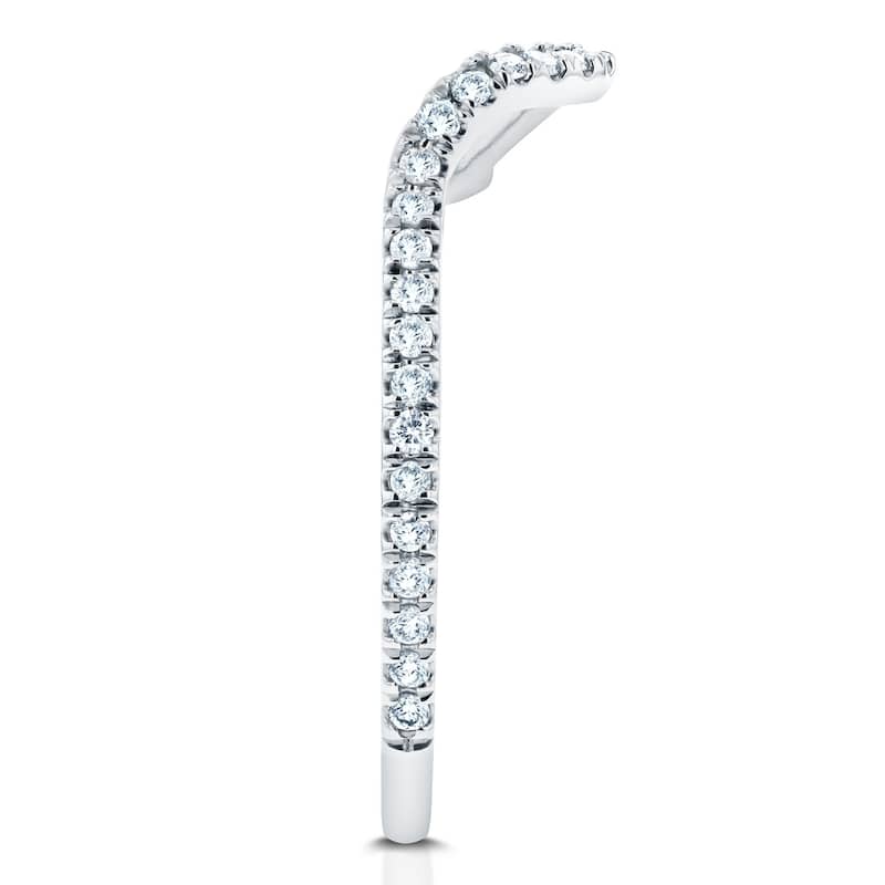 Annello by Kobelli Lab Grown Diamond Notched Basket Curve Wedding Band (1/4 CTW) 14k Gold, DEF VS