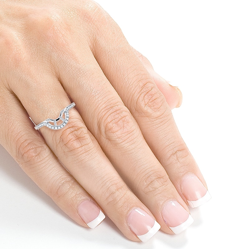 Annello by Kobelli Lab Grown Diamond Notched Basket Curve Wedding Band (1/4 CTW) 14k Gold, DEF VS