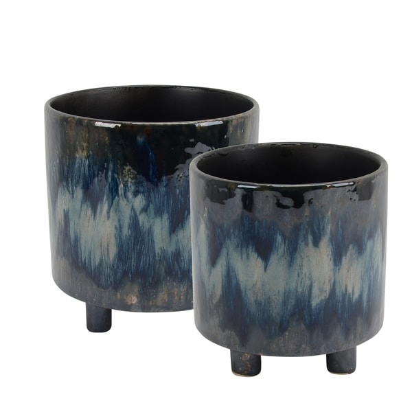 Sagebrook Home S 2 Ceramic Footed Planters 8 5 6 Rainbow Sagebrook Home S 2 Ceramic Footed Planters 8 5 6 Rainbow Free Shipping Today 22816992