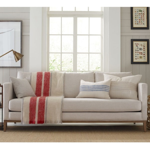 tommy hilfiger guilford sofa with solid wood base coastal cream