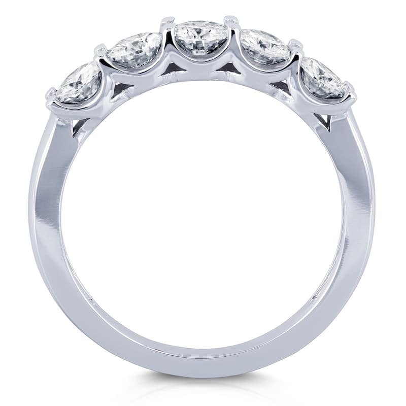 Kobelli 1 Carat Lab Grown Diamond 14k Solid Gold 5-Stone Karina Wedding Ring