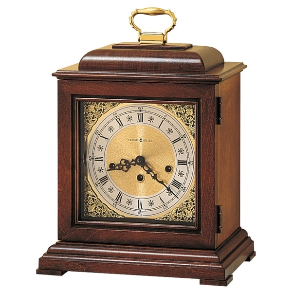 Howard Miller Lynton Brown Wood Old World Chiming Mantel Clock with Silence Option