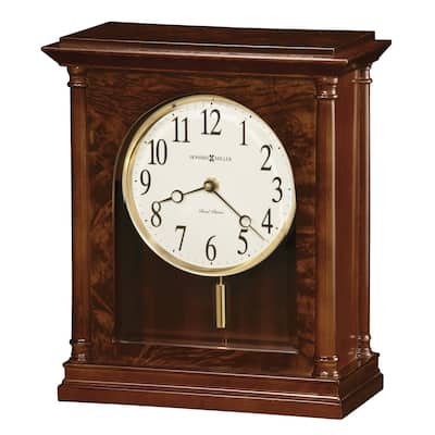 Howard Miller Candice Classic, Transitional, Old World, Chiming Mantel Clock with Pendulum and Silence Option, Reloj del Estante