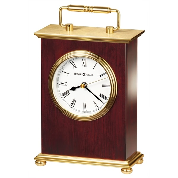 Howard Miller Rosewood Bracket Vintage, Transitional, Mid-Century Modern Style Accent Mantel Clock, Reloj del Estante