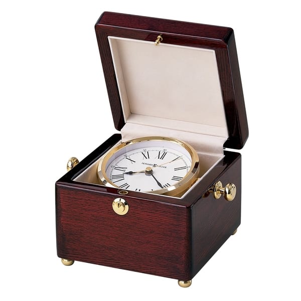 slide 2 of 2, Howard Miller Bailey Classic, Traditional, Transitional, Accent Mantel Clock in Wooden Box, Reloj del Estante