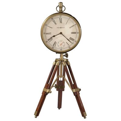 Howard Miller Time Surveyor Vintage, Transitional, Old World, Tripod Mantel Clock, Reloj del Estante