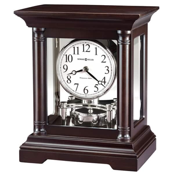 slide 1 of 1, Howard Miller Cassidy Contemporary, Transitional, Sleek Chiming Mantel Clock with Silencing Option, Reloj del Estante