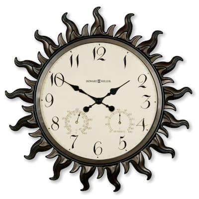 Howard Miller Sunburst, Contemporary, Modern, Eclectic, Coastal and Transitional Style Statement Wall Clock, Reloj De Pared