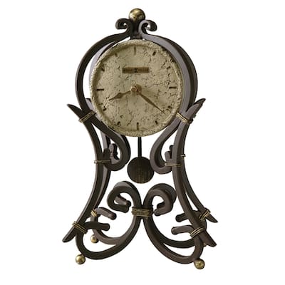 Howard Miller Vercelli Stone Modern, Contemporary, Eckectic, and Transitional Style Accent Mantel Clock, Reloj del Estante