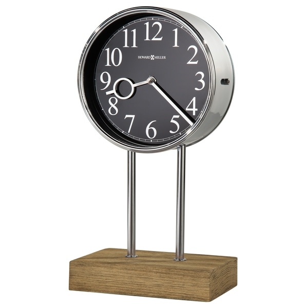 Howard Miller Baxford Contemporary, Transitional, Sleek, Chiming Mantel Clock with Silencing Option, Reloj del Estante. Opens flyout.