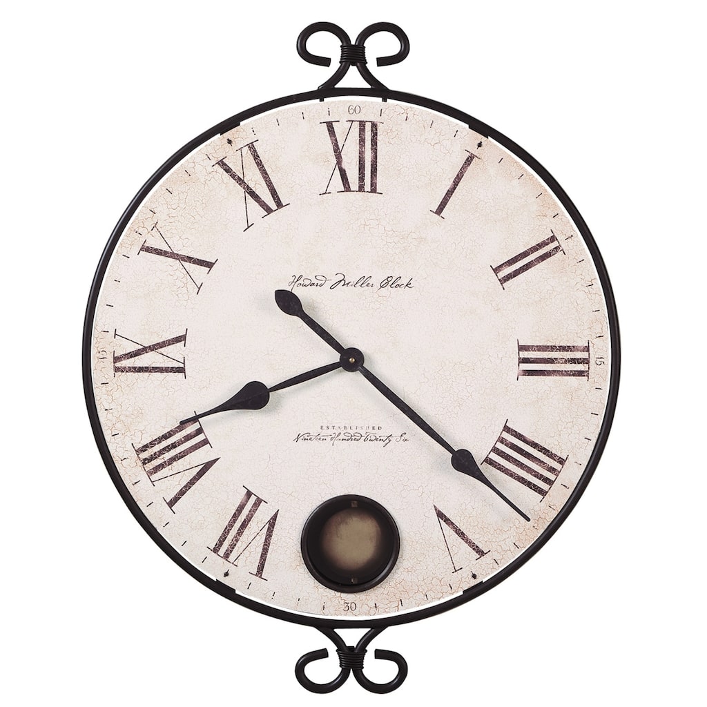 Howard Miller Magdalen Charming, Contemporary, Farmhouse, and Transitional Style Distressed Wall Clock, Reloj De Pared