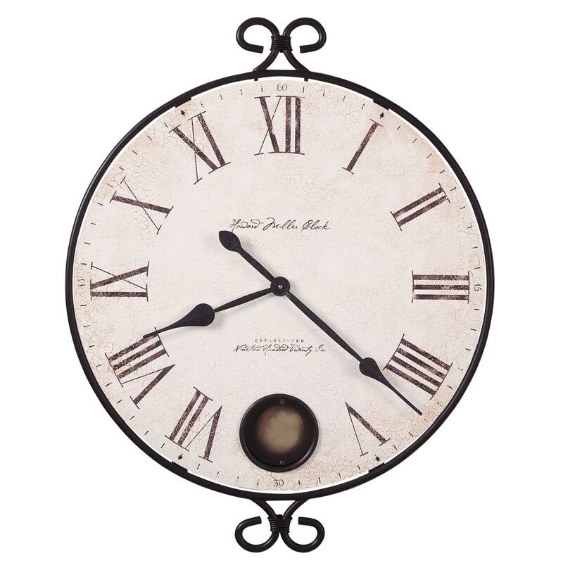 Howard Miller Magdalen Charming, Contemporary, Farmhouse, and Transitional Style Distressed Wall Clock, Reloj De Pared