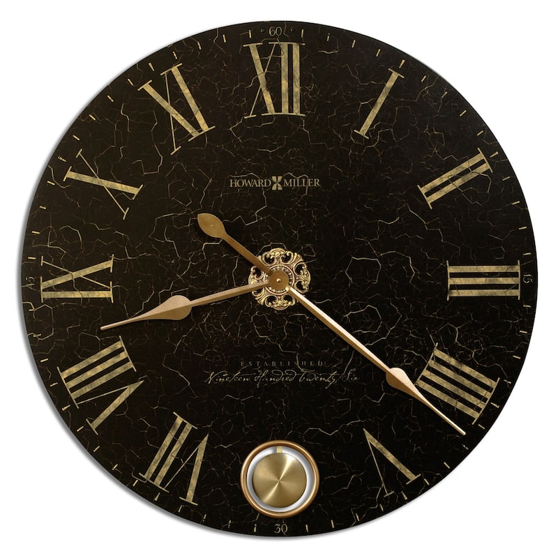 Howard Miller London Night Elegant, Glam, Vintage Style Distressed Statement Wall Clock