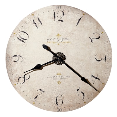 Howard Miller Enrico Fulvi 32 Inch Rustic, Industrial, Old World Style Distressed, Round Wall Clock , Reloj De Pared