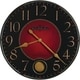 preview thumbnail 1 of 0, Howard Miller Harmon Vibrant, Contemporary, Modern, Bold, Statement Wall Clock with Pendulum, Reloj De Pared