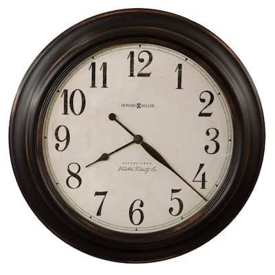 Howard Miller Ashby Classic, Contemporary, Transitional, and Distressed Style Wall Clock with Large Numbers, Reloj De Pared