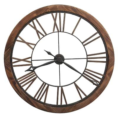 Howard Miller Thatcher Industrial, Transitional, Vintage, and Rustic, Statement Gallery Wall Clock, Reloj De Pared
