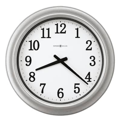 Howard Miller Stratton Galvanized Steel Indoor/Outdoor Contemporary Modern Wall Clock, Reloj de Pared