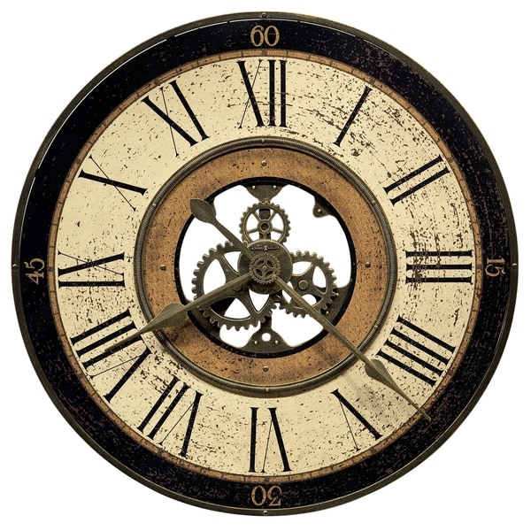Howard Miller Brass Works Old World, Transitional, Vintage, and Rustic, Statement Gallery Wall Clock, Reloj De Pared