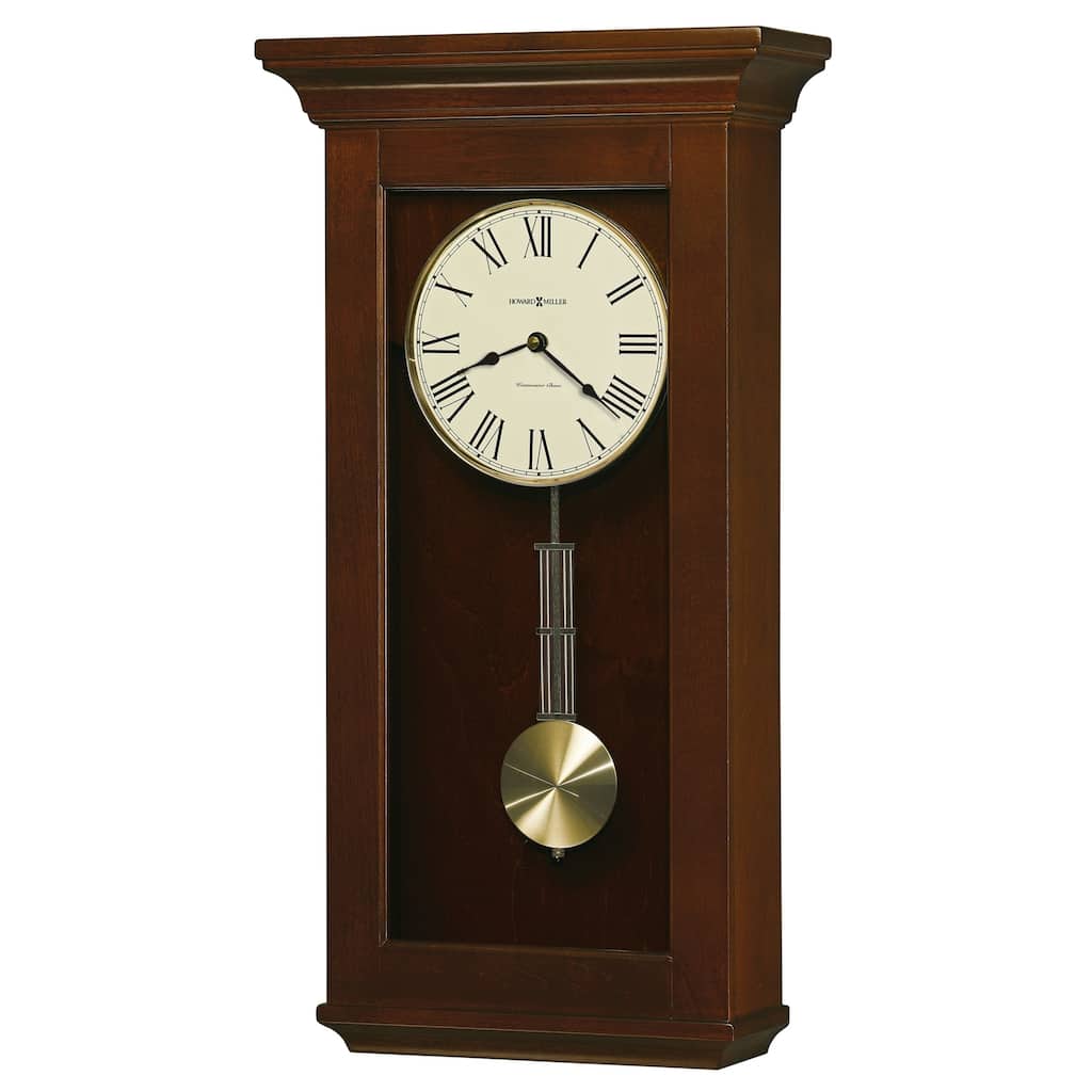 Howard Miller Continental Grandfather Clock Style Chiming Wall Clock with Pendulum, Charming, Vintage, Old World, Classic Design