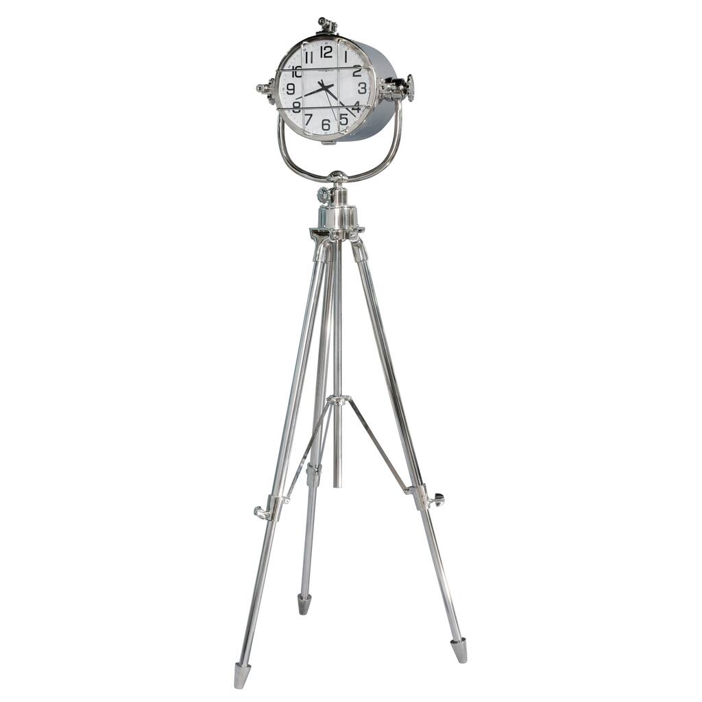 Howard Miller Nautical Marine Time Transitional Style Stainless Steel Standing Clock with Pendulum and Movements, Reloj de Piso