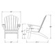 Cambridge Casual Sherwood Oversized Teak Adirondack Chair with Cup Holder - Thumbnail 8