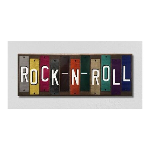 Smart Blonde WS-101 Rock N Roll Fun Strips Novelty Wood Sign