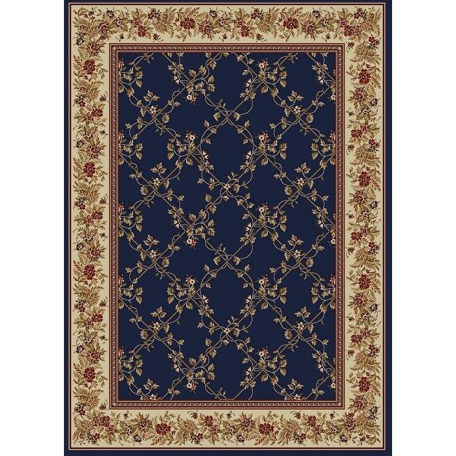 Admire Home Living Amalfi Traditional Floral Trellis Pattern Area Rug
