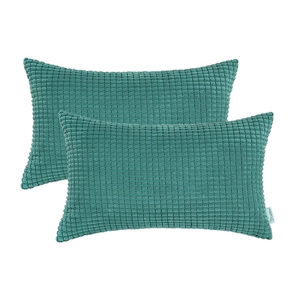 Couch Sofa Bed Comfortable Corduroy Corn Striped Both Sides Teal