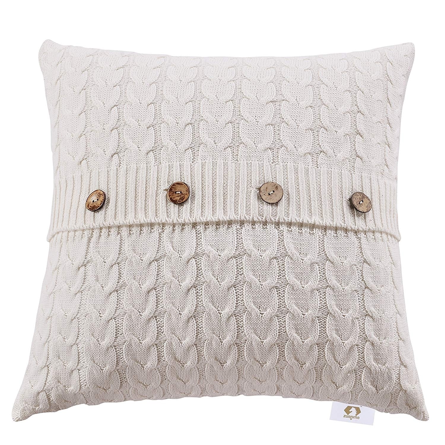 Shop Double Cable Knit Pillow Cover Cushion Cover For Home Decor
