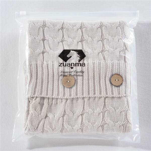 Shop Double Cable Knit Pillow Cover Cushion Cover For Home Decor