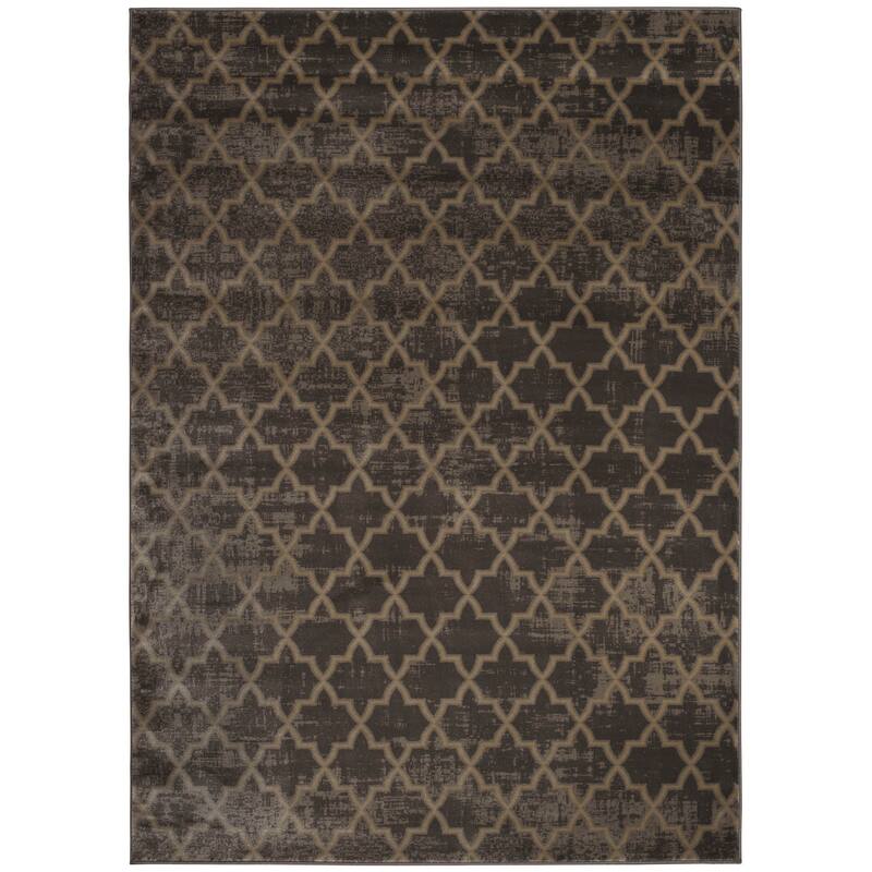Admire Home Living Plaza Modern Contemporary Geometric Pattern Area Rug