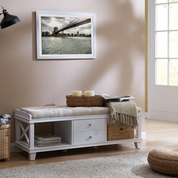 Shop Harper Blvd Breezehill White Upholstered Storage