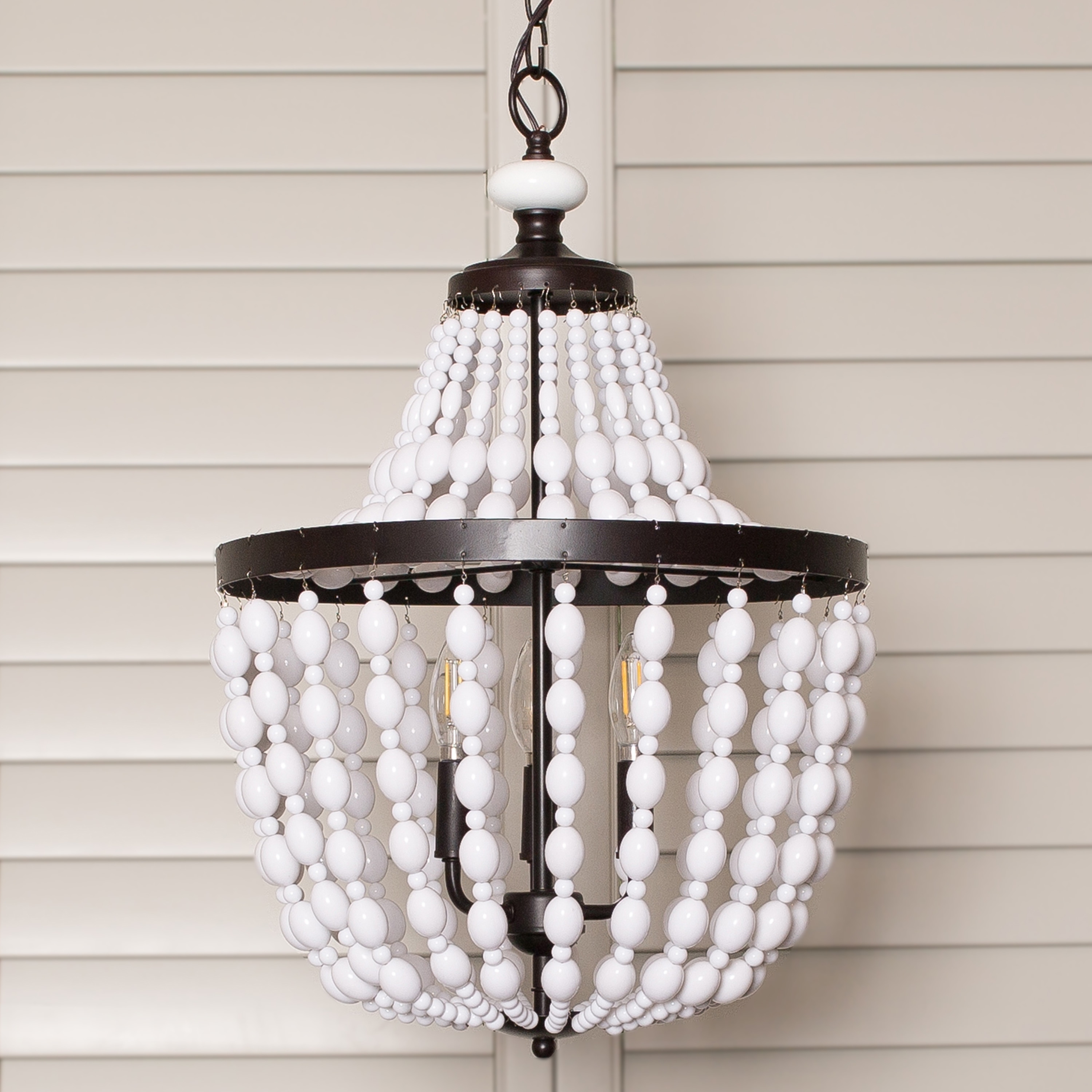 Avery Beaded 3-Light Chandelier - Chandeliers For Bedrooms by Overstock.com