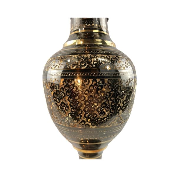 Natural Geo Brass Vintage Black/Gold Table Vase - Bed Bath & Beyond -  22822761
