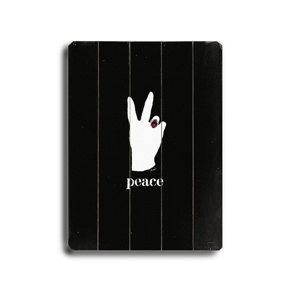 Peace - Planked Wood Wall Decor by Lisa Weedn