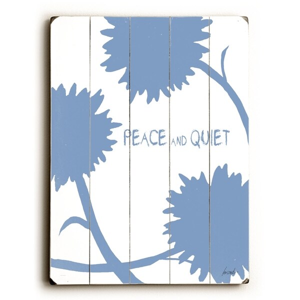 peace and quite - Planked Wood Wall Decor by Lisa Weedn
