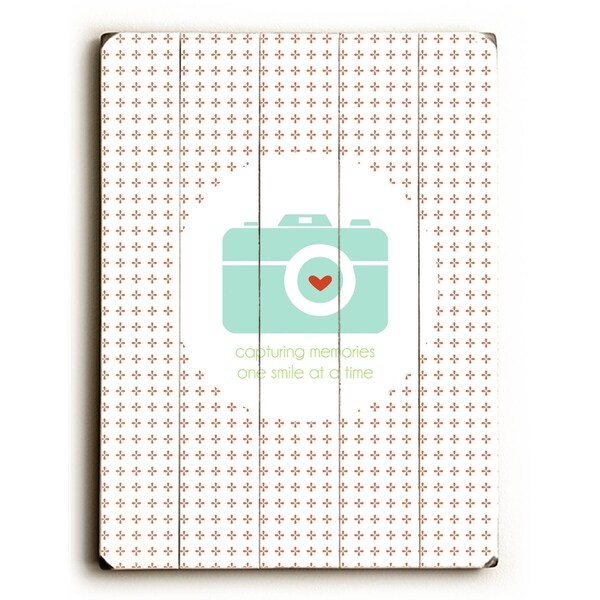 Capture Memories - Planked Wood Wall Decor by Cheryl Overton