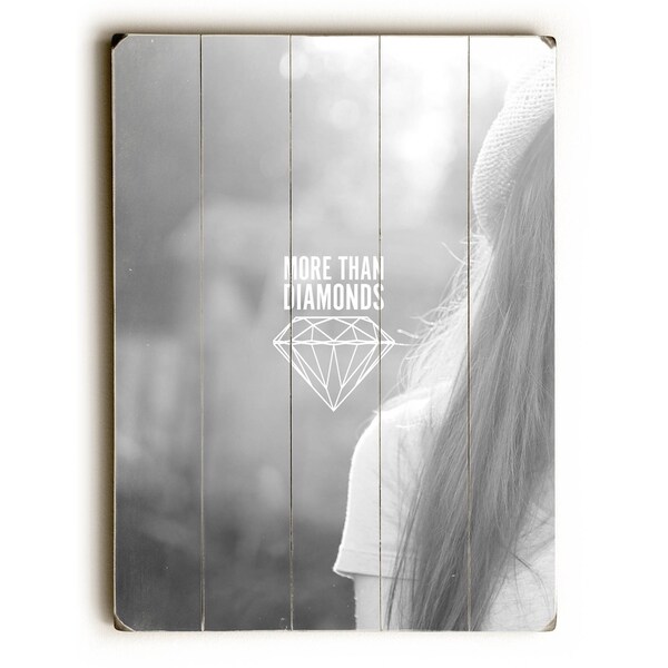 More Than Diamonds - Planked Wood Wall Decor by Pocket Fuel
