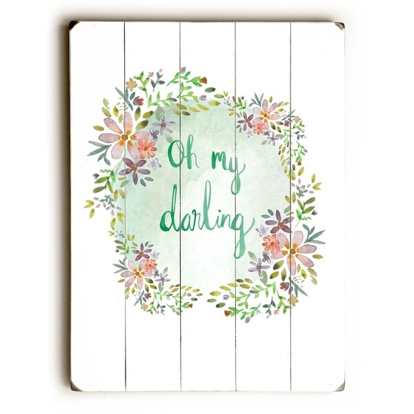 Oh My Darling - Planked Wood Wall Decor by Jennifer Rizzo Design