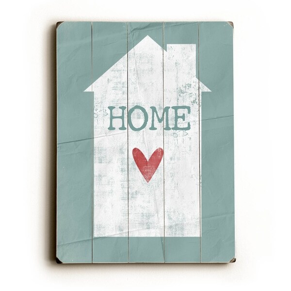 Home - Planked Wood Wall Decor by Cheryl Overton