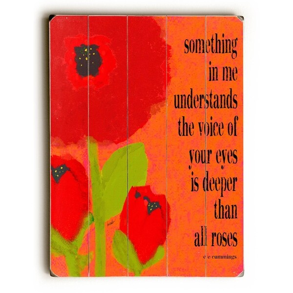Something In Me Understands #2 - Planked Wood Wall Decor by Lisa Weedn