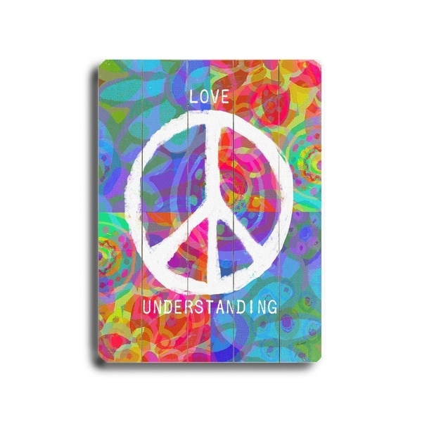 Love peace understanding - Planked Wood Wall Decor by Lisa Weedn