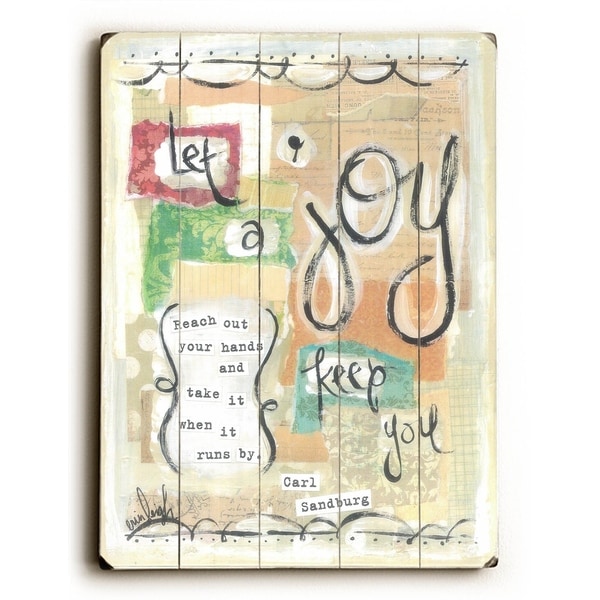 Let Joy Keep You - Planked Wood Wall Decor by Erin Butson